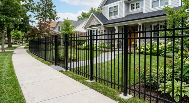 Black Metal Fence Installation in South Houston, TX